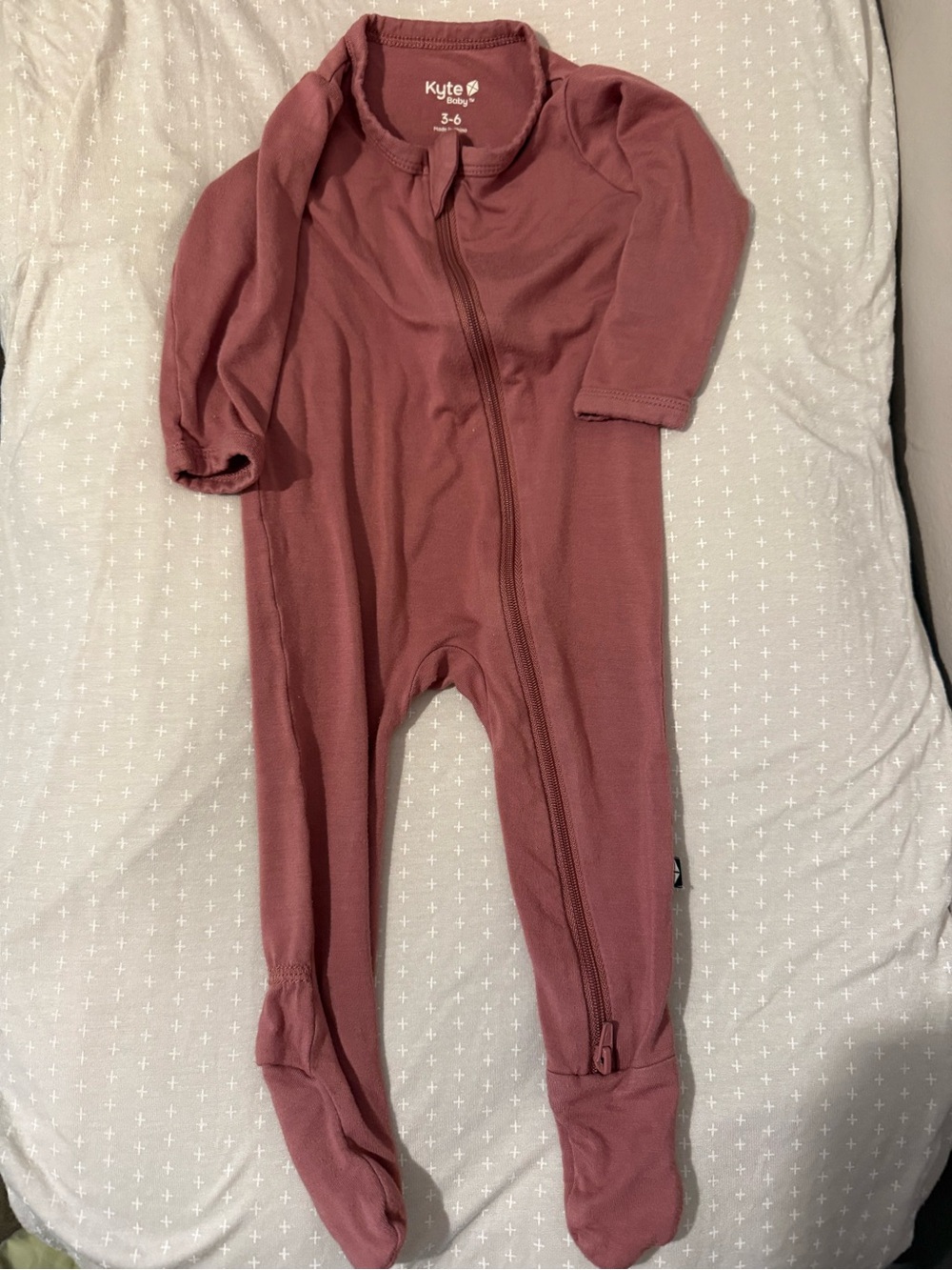 Kyte BABY Dusty Rose Zippered Footed One-Piece